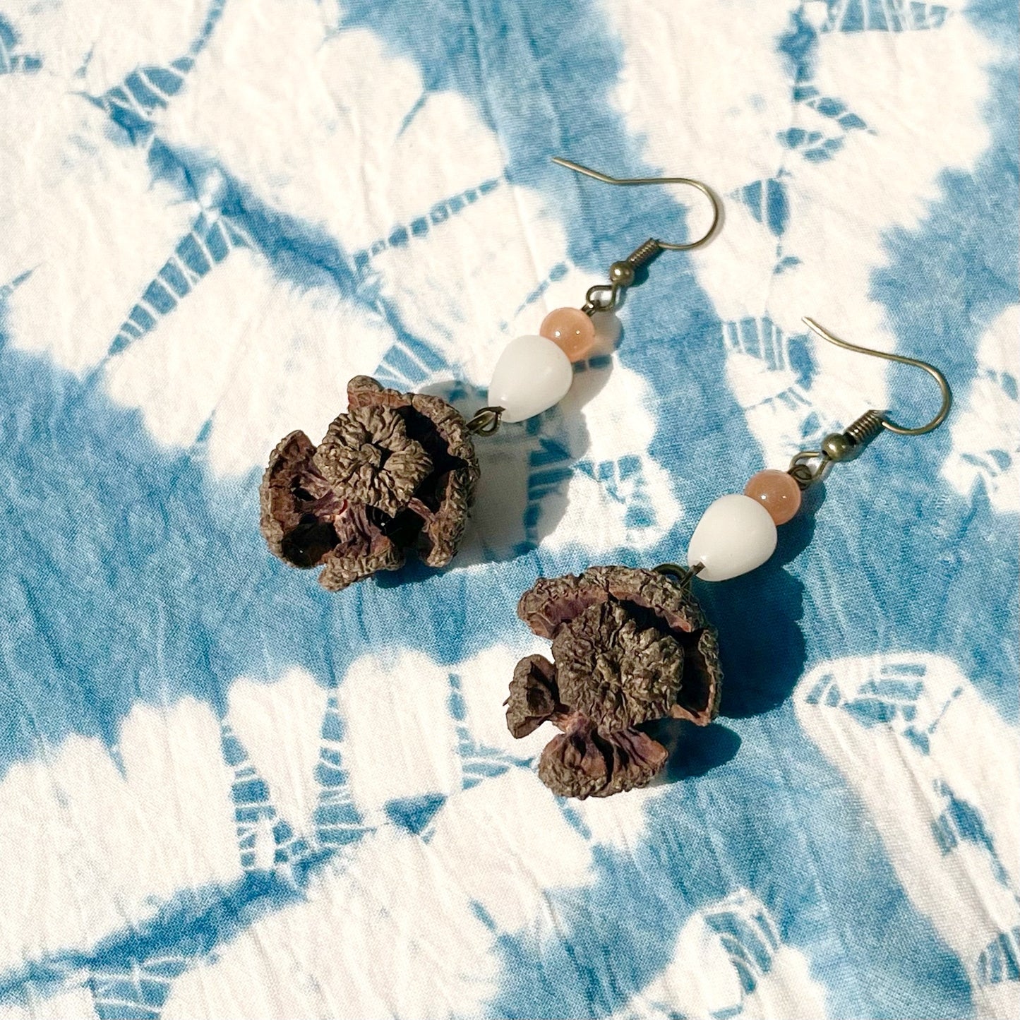 Handmade Asian Style FruitFiesta Earrings - Nutty Pine Nuts