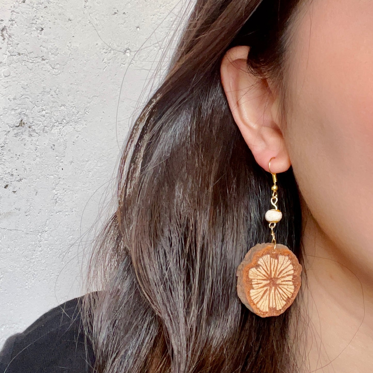 Handmade Asian Style FruitFiesta Earrings - Sunny Orange